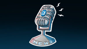 Illustration of CB News microphone.