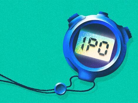 Illustration of stopwatch - IPO