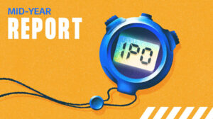 Illustration of stopwatch with IPO in display.